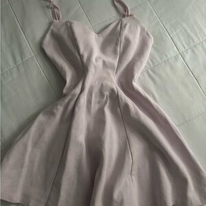 Zara Blush Pink Spaghetti-Strap Fit & Flare Mini Dress